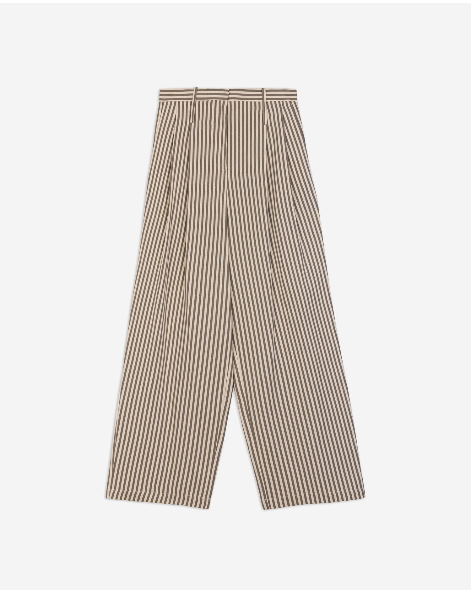 STRIPED TROUSERS WITH PLEATS
