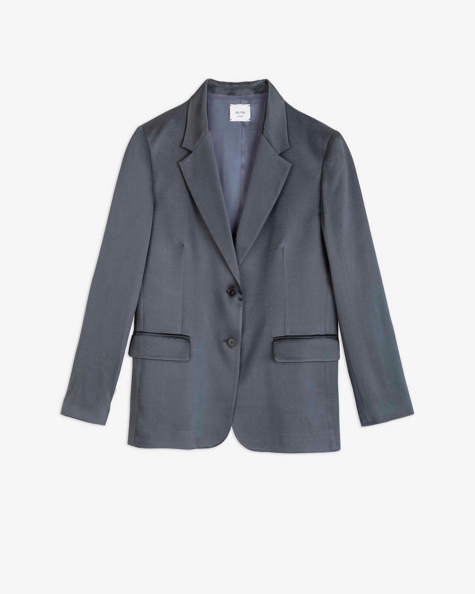 SINGLE-BREASTED SATIN BLAZER