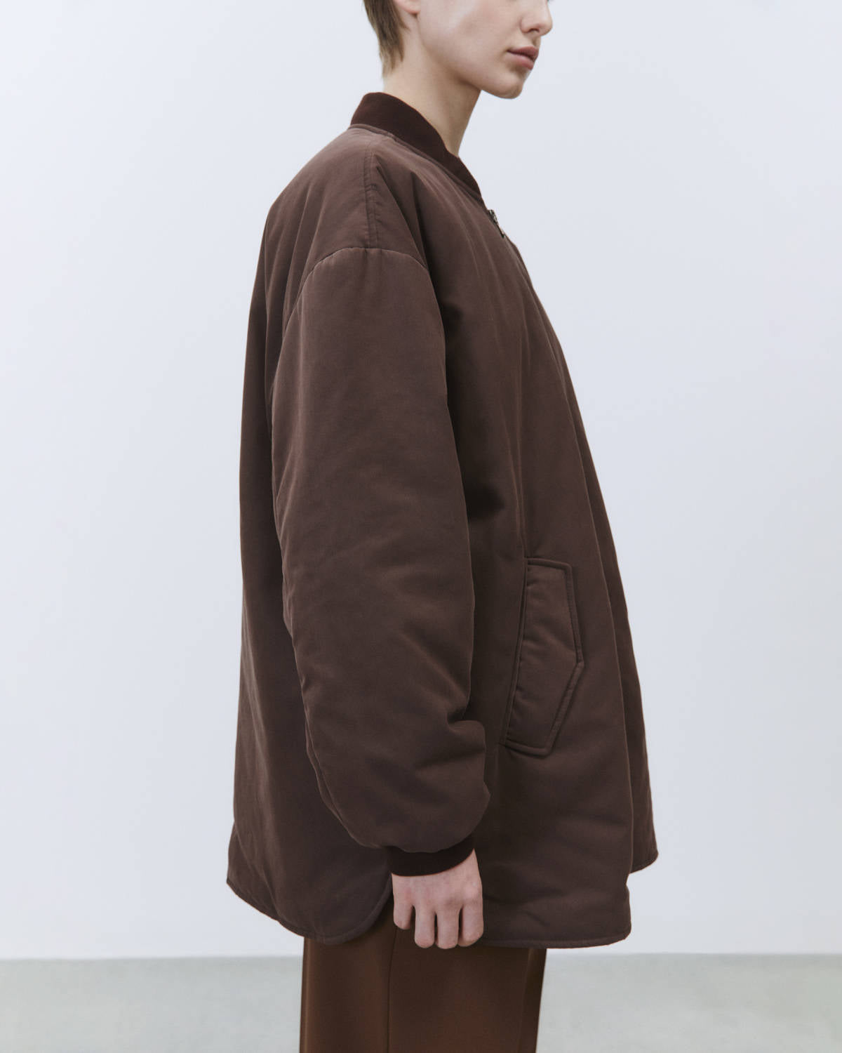 SOFT TOUCH NYLON SHIRT BOMBER JACKET