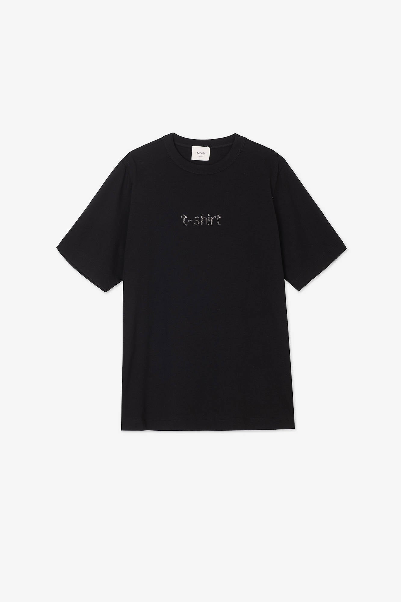 EMBROIDERED T-SHIRT Black