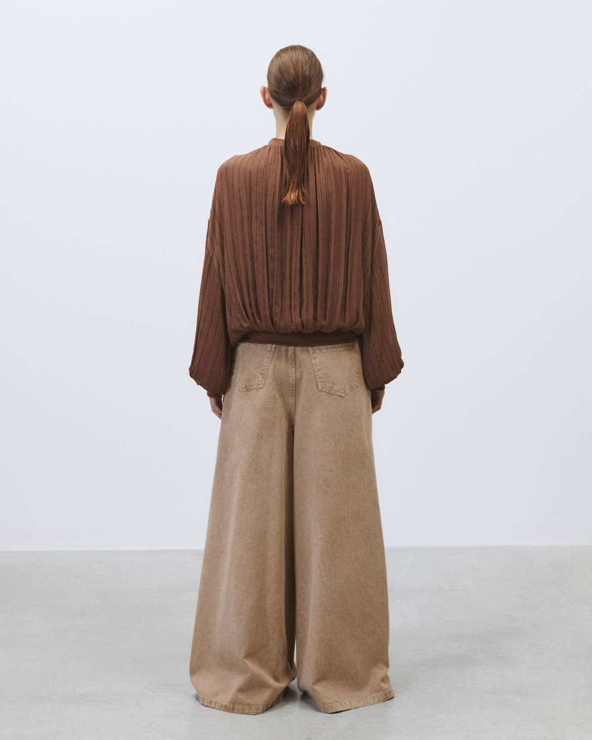 CREPONNE STITCHED SILK BOMBER JACKET Choco