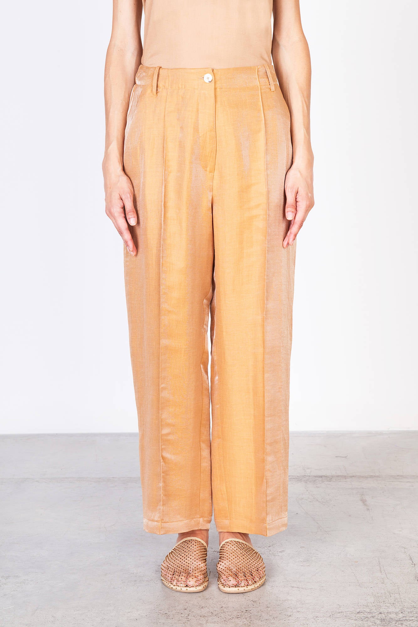 PANTALONE LINO CRISTALLO DRITT