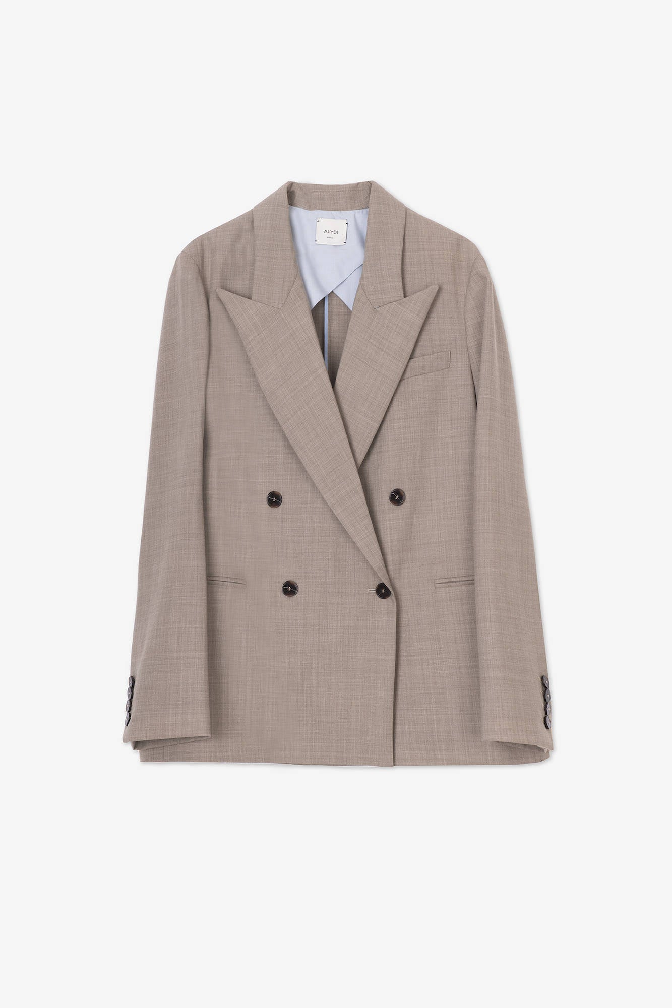 BLAZER OVER DOUBLE BREASTED VIRGIN WOOL Sage