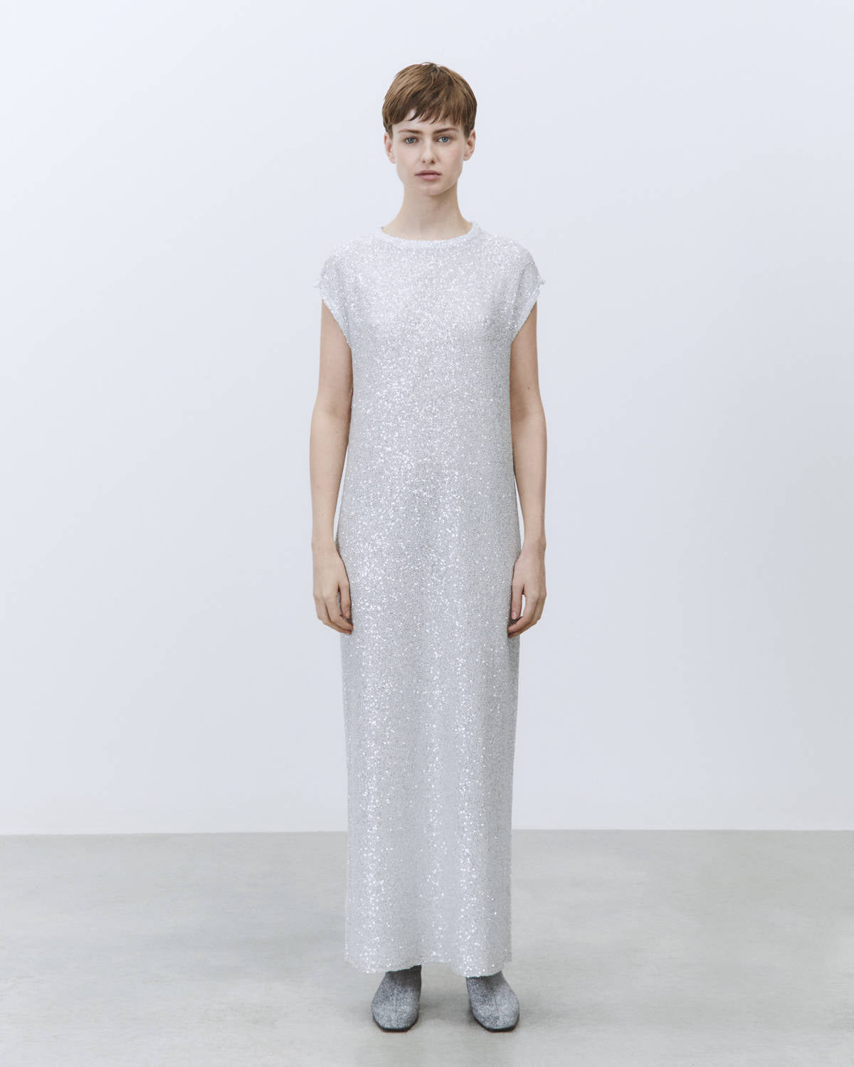 SEQUINED KNIT DRESS