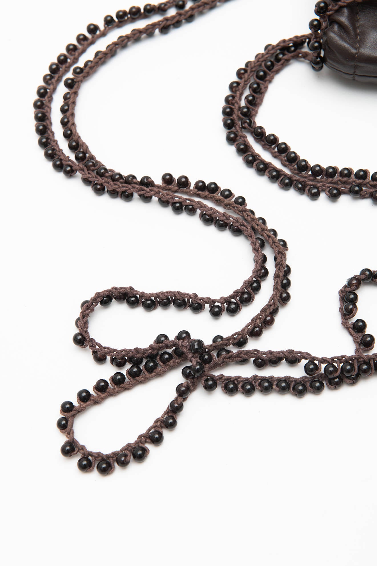 MINI BAG BEADS CROCHET Choco