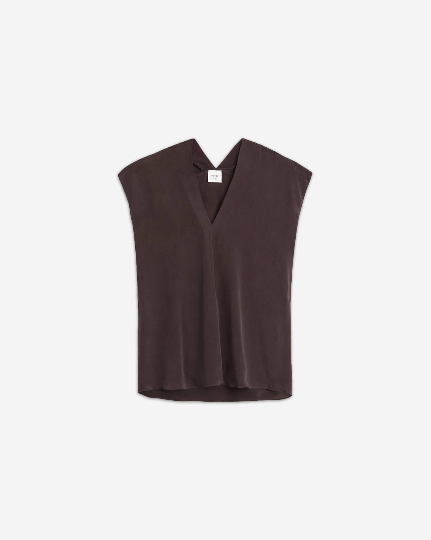V-NECK SILK TOP
