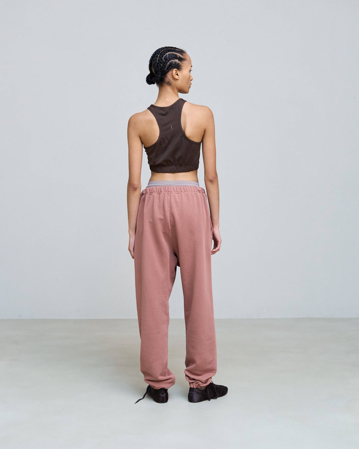 JOGGERS IN SWEATSHIRT WITH EMBROIDERY Blush