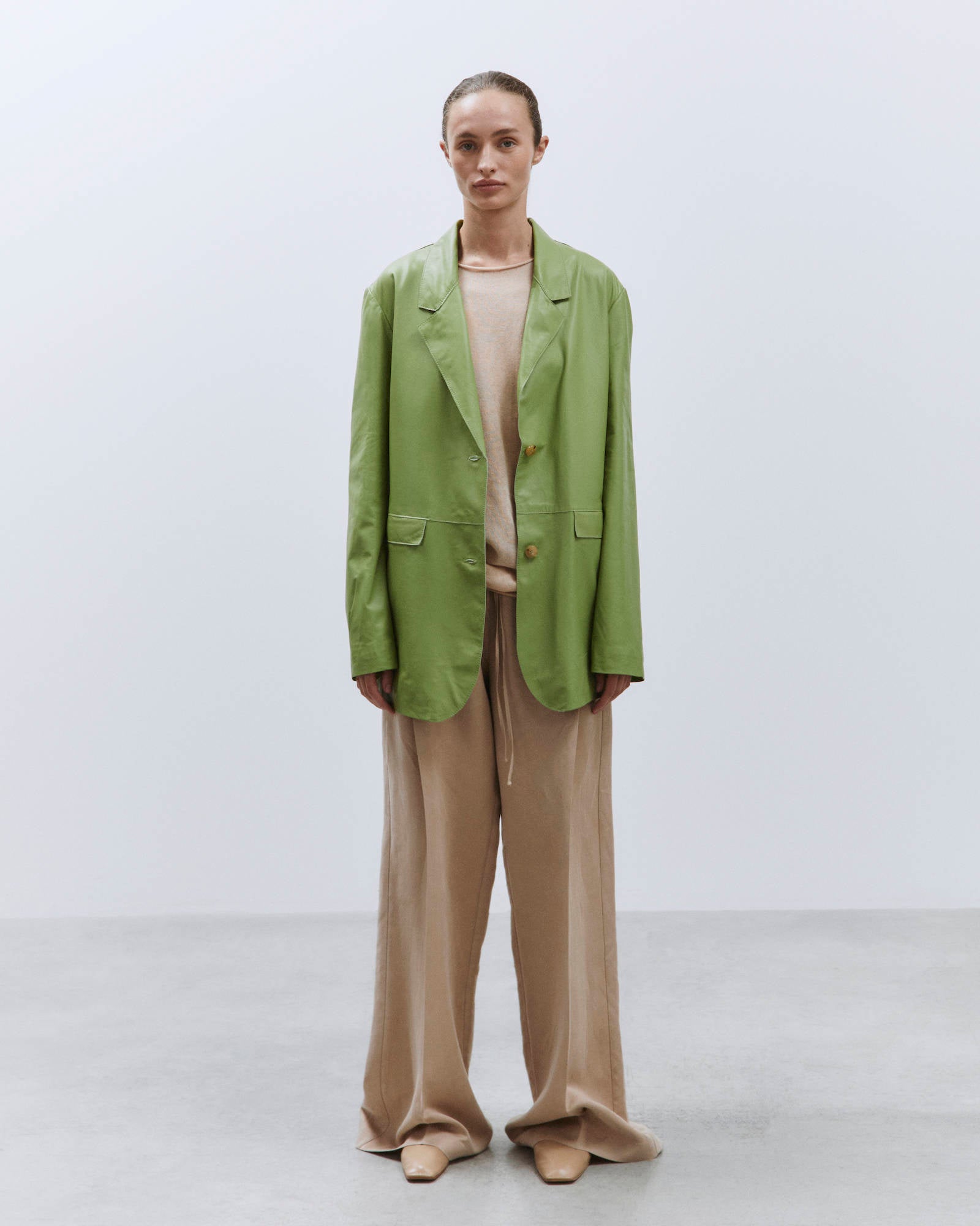 MATCHA MATCHA LEATHER BLAZER