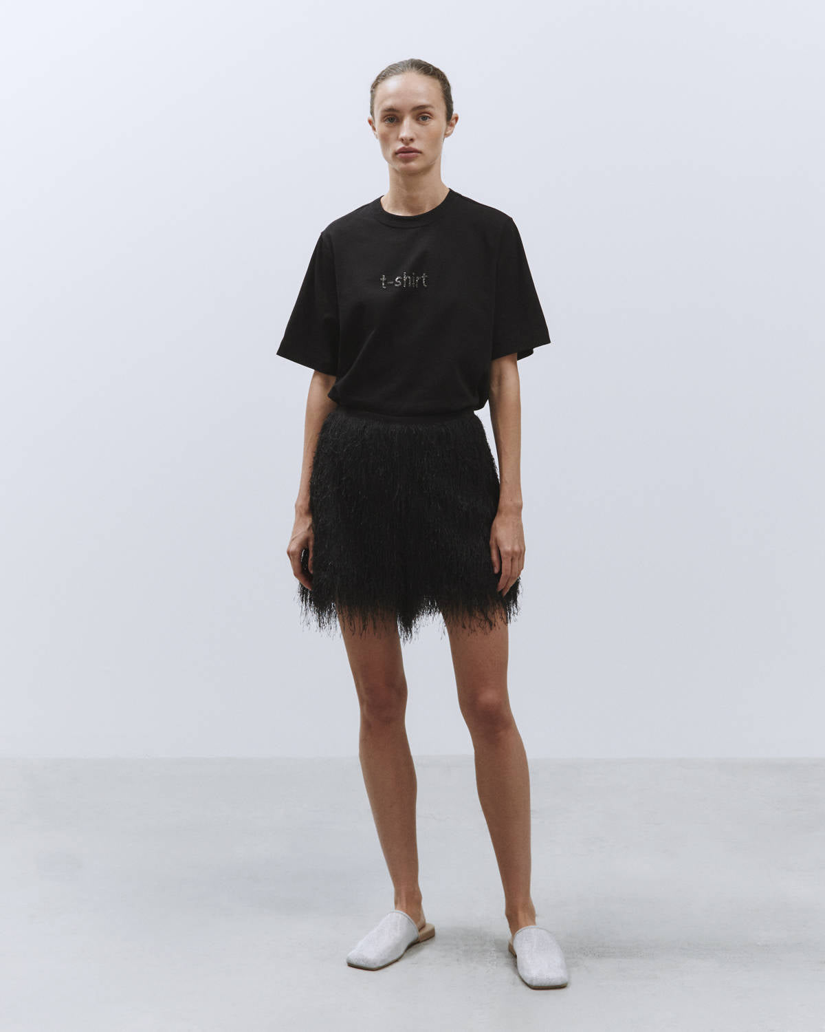 EMBROIDERED T-SHIRT Black
