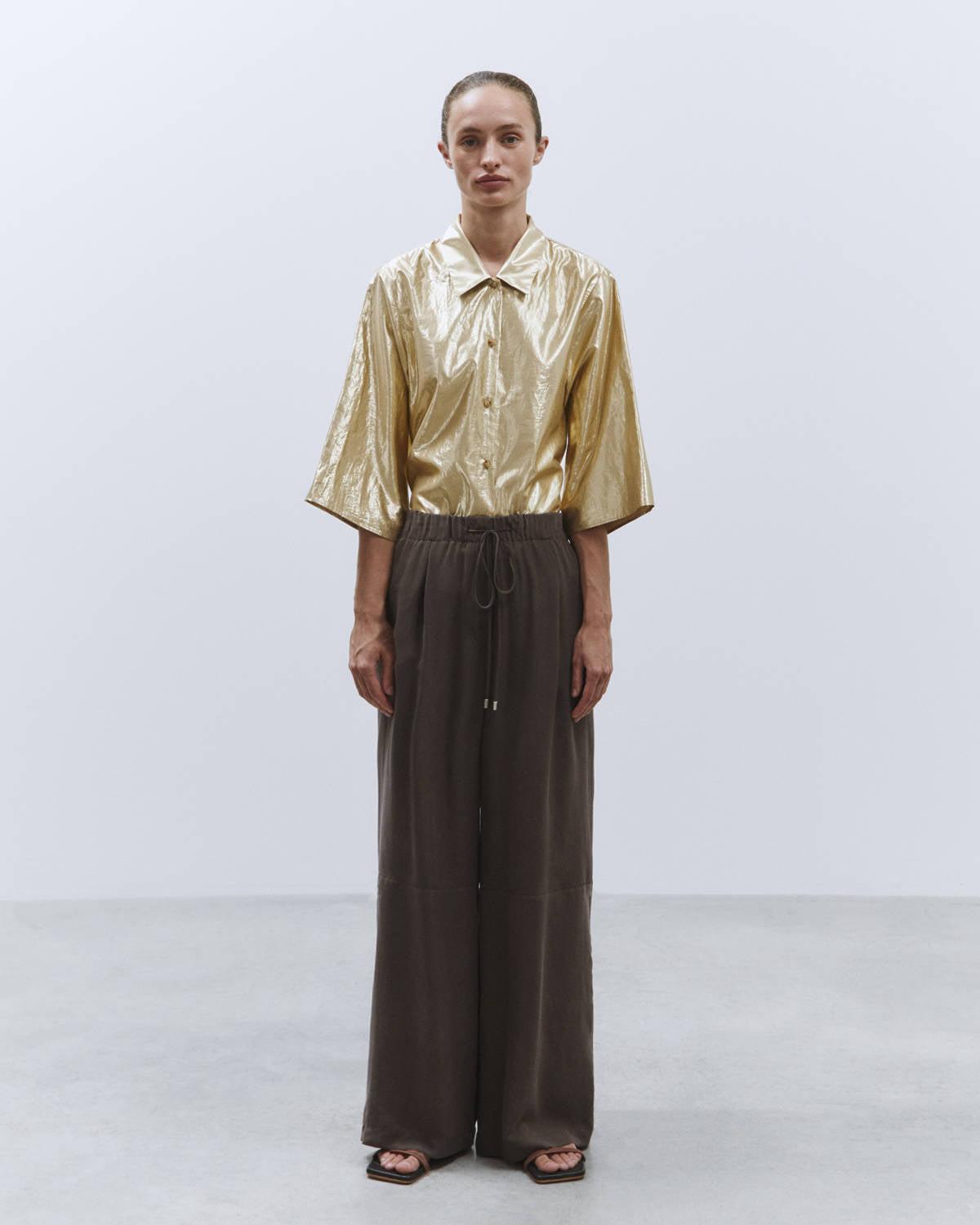ENZYMATED SILK GYM PANTS Earth