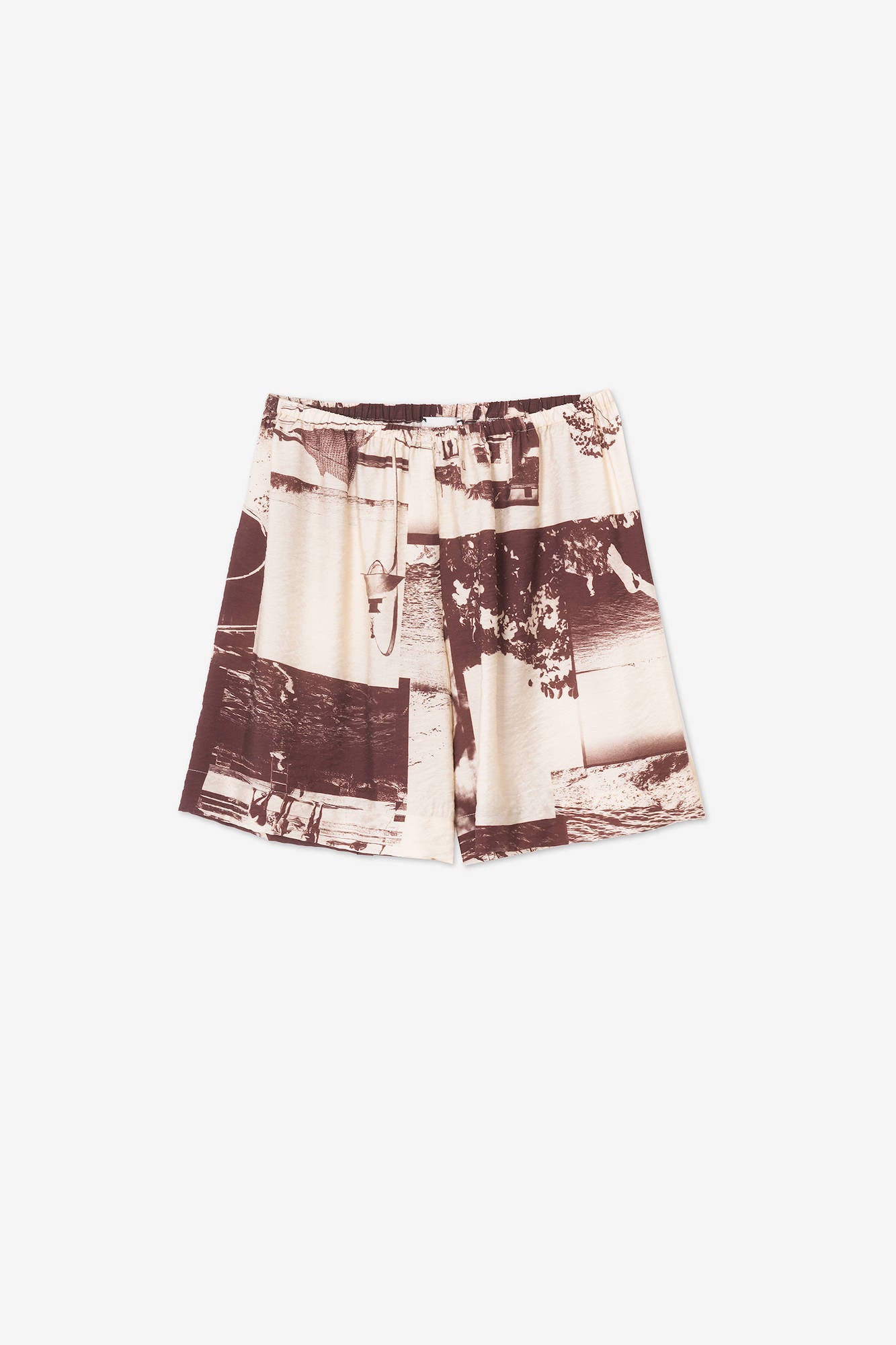SHORTS GYM PHOTO PRINT Choco