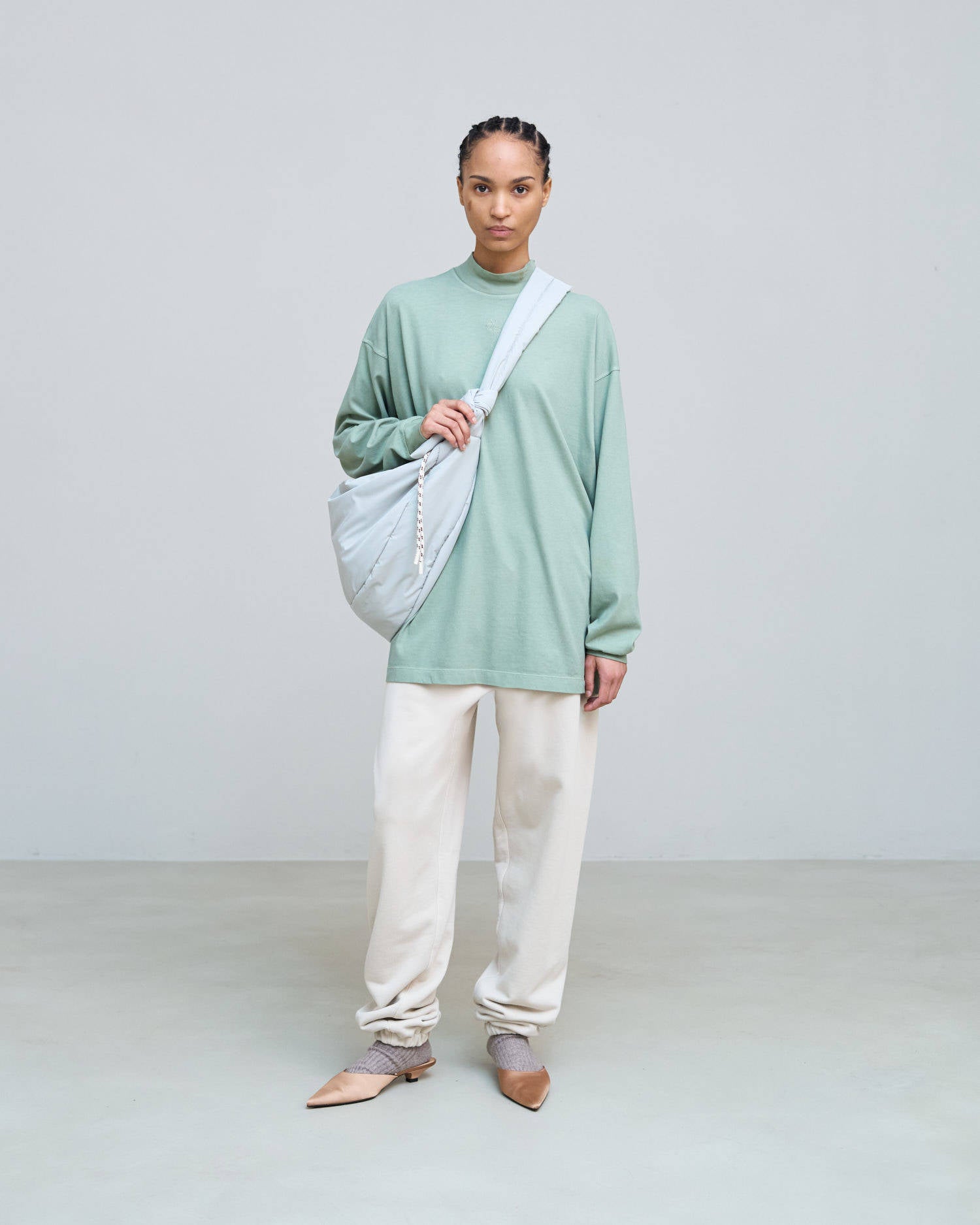 MAXI NYLON BAG Sage