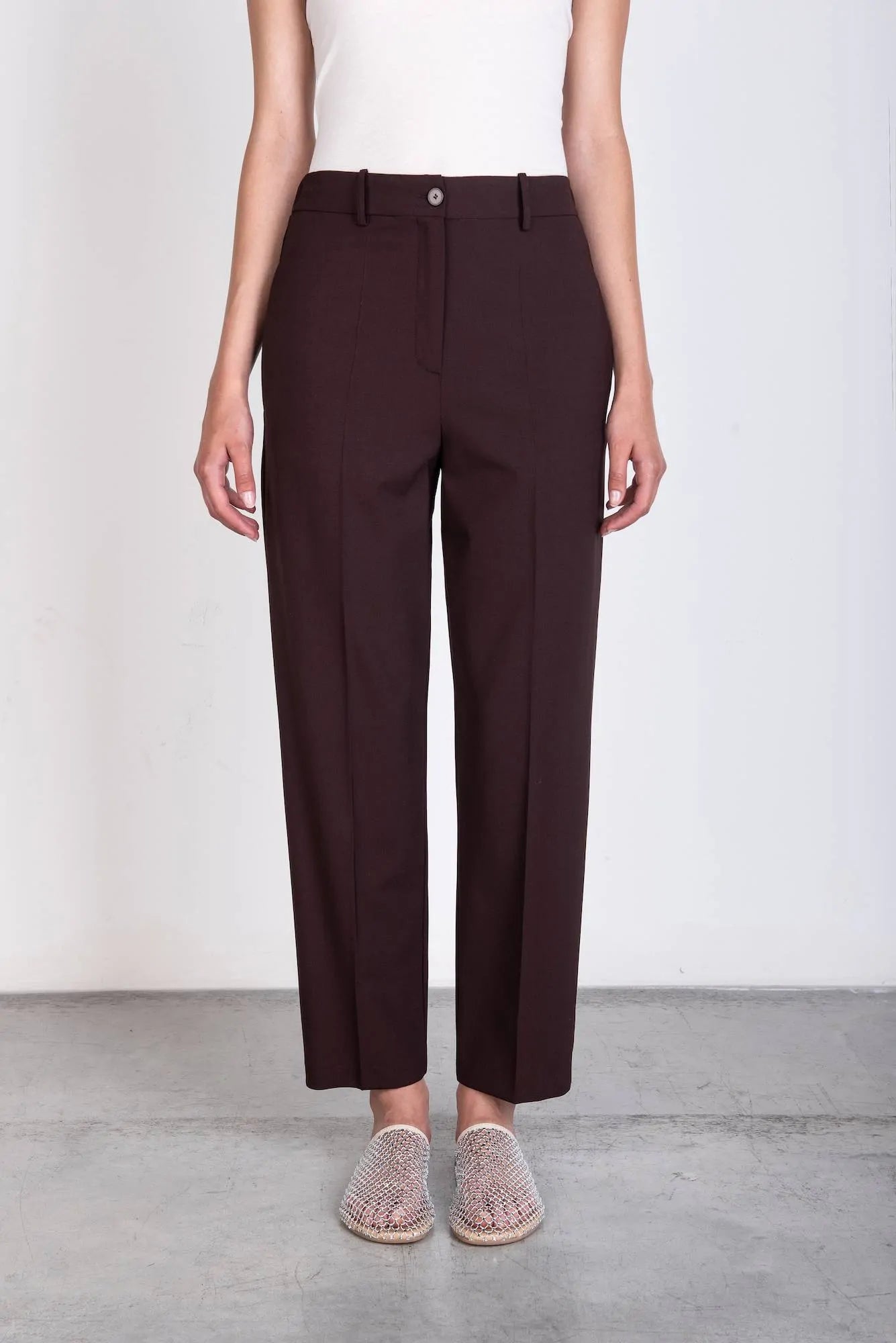 REGULAR WOOL TROUSERS