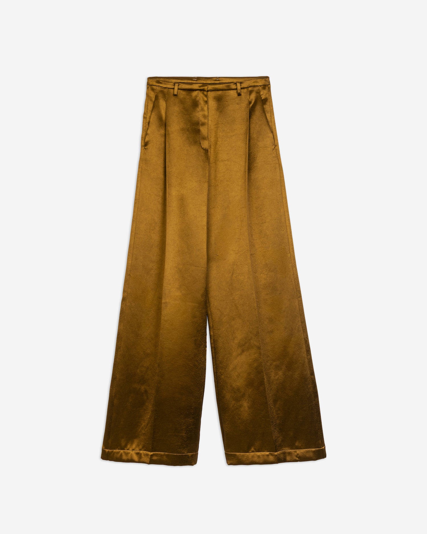 SHINY WIDE TROUSERS