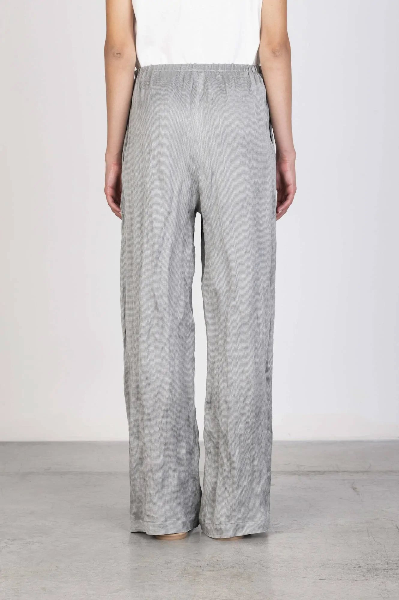 TEXTURED VISCOSE TROUSERS