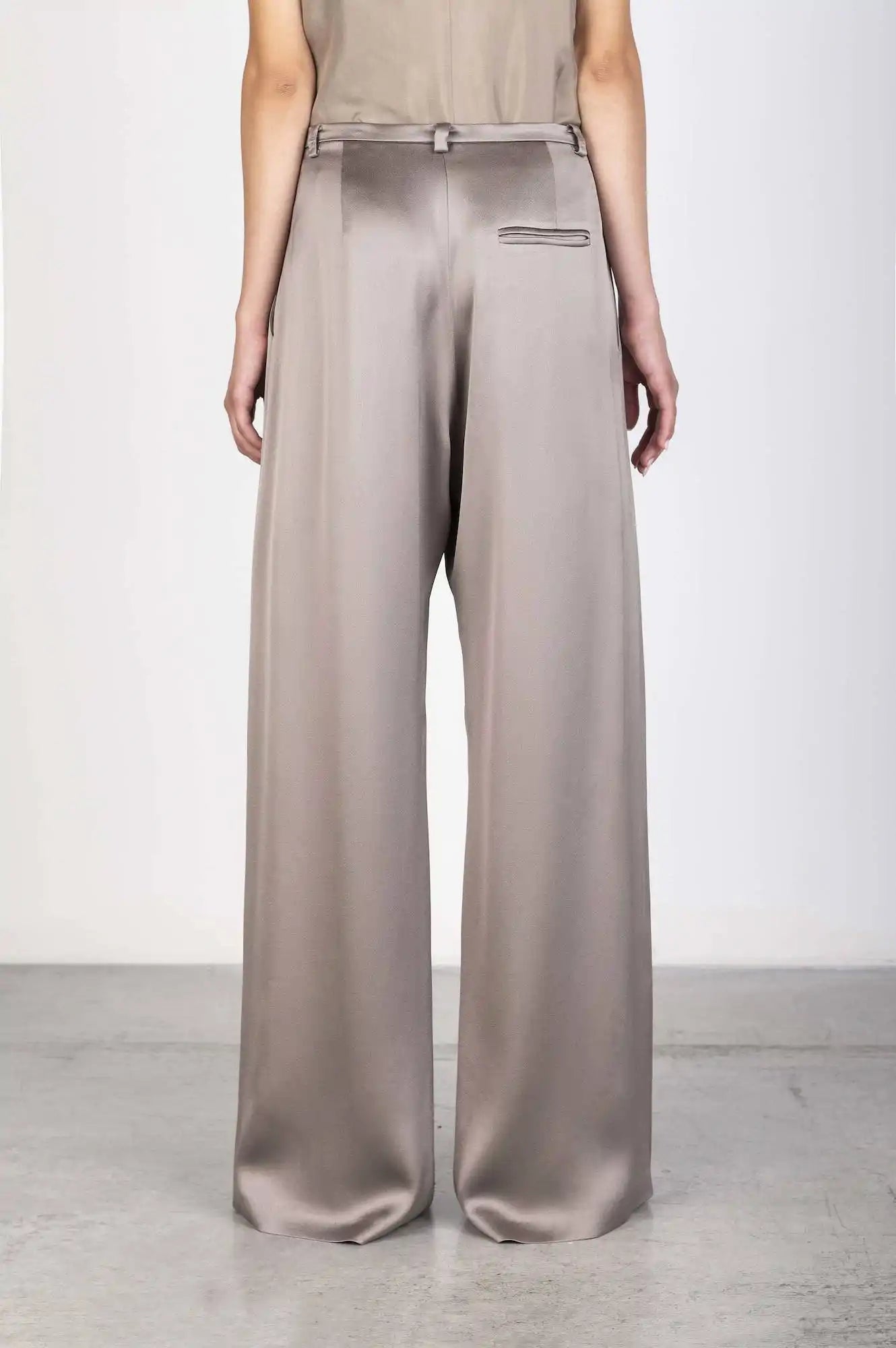WIDE SATIN TROUSERS