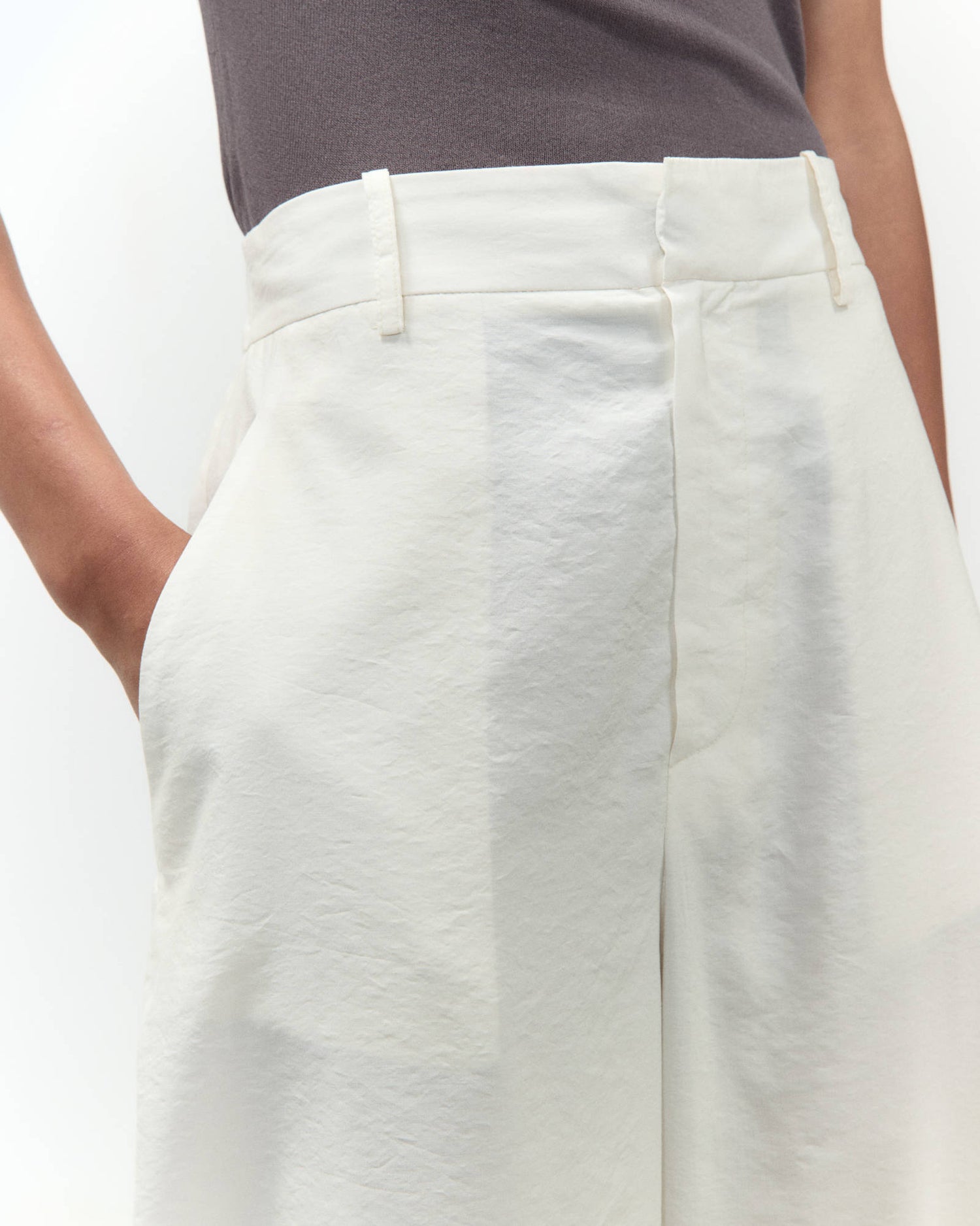 BARREL SILK CANVAS TROUSERS