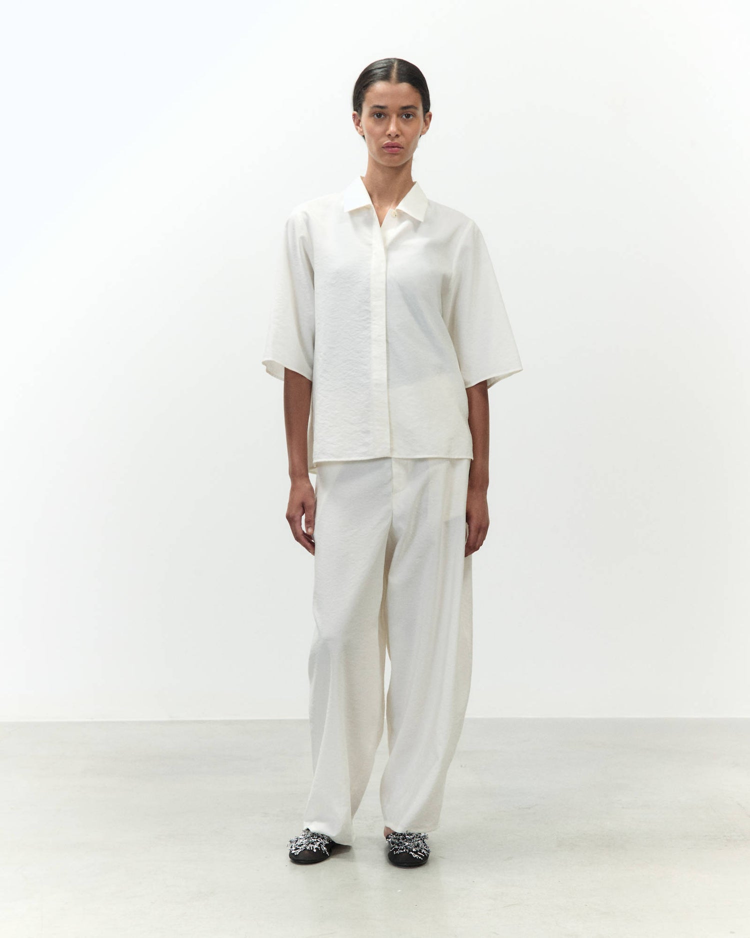 SILK CANVAS SHIRT