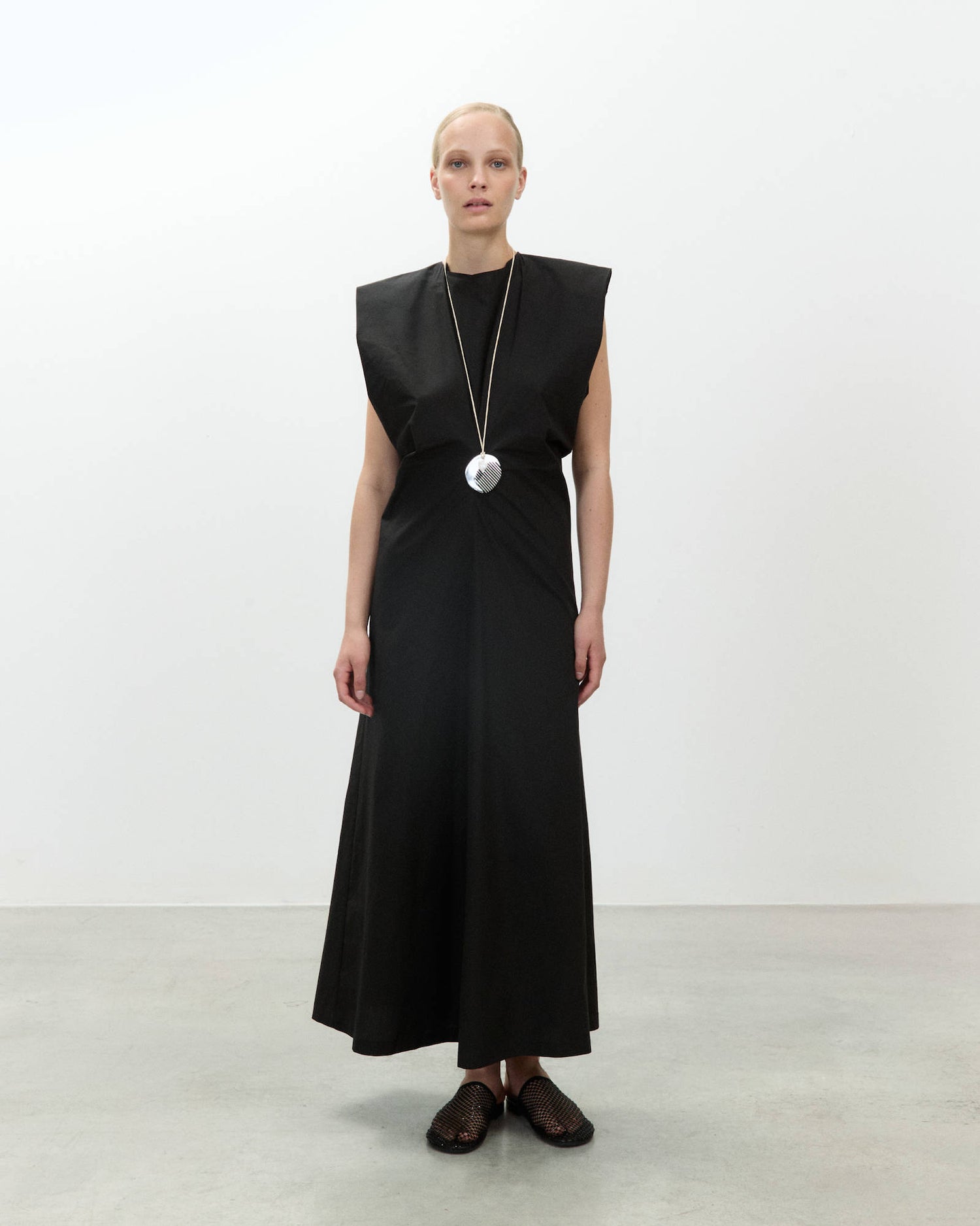 LONG POPLIN DRESS