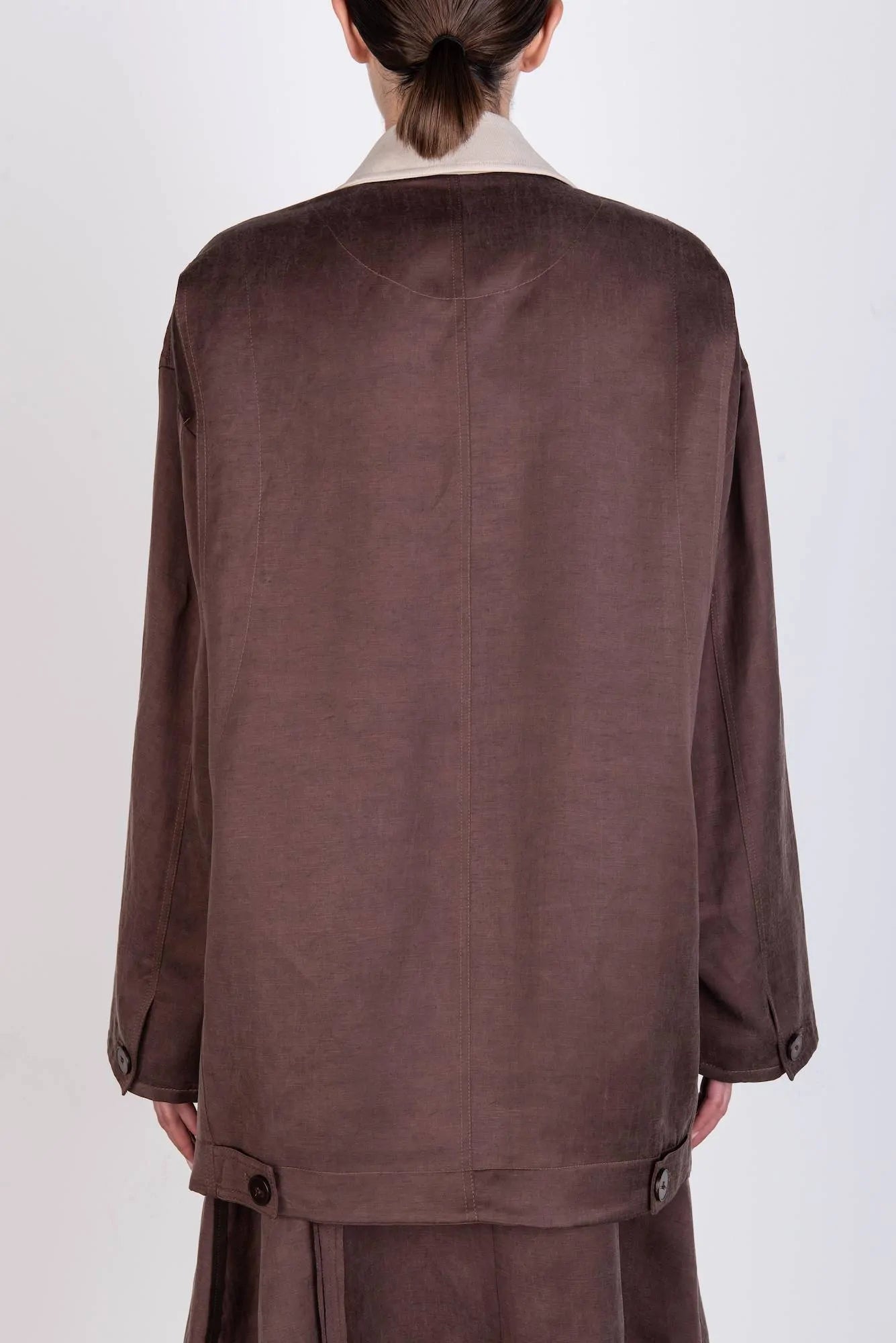 LINEN CUPRO OVERSHIRT
