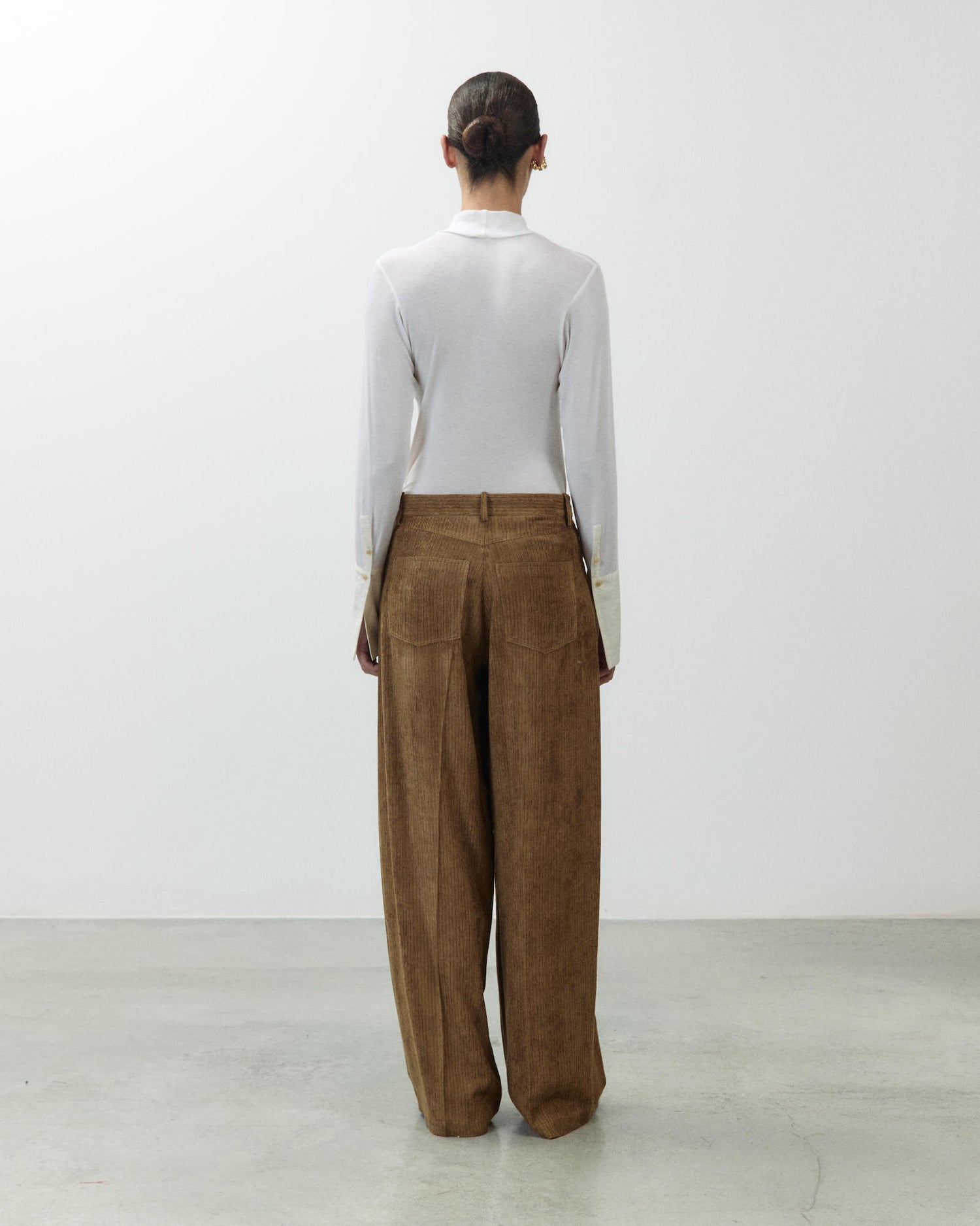 PANTALONE WIDE LEG IN VELLUTO