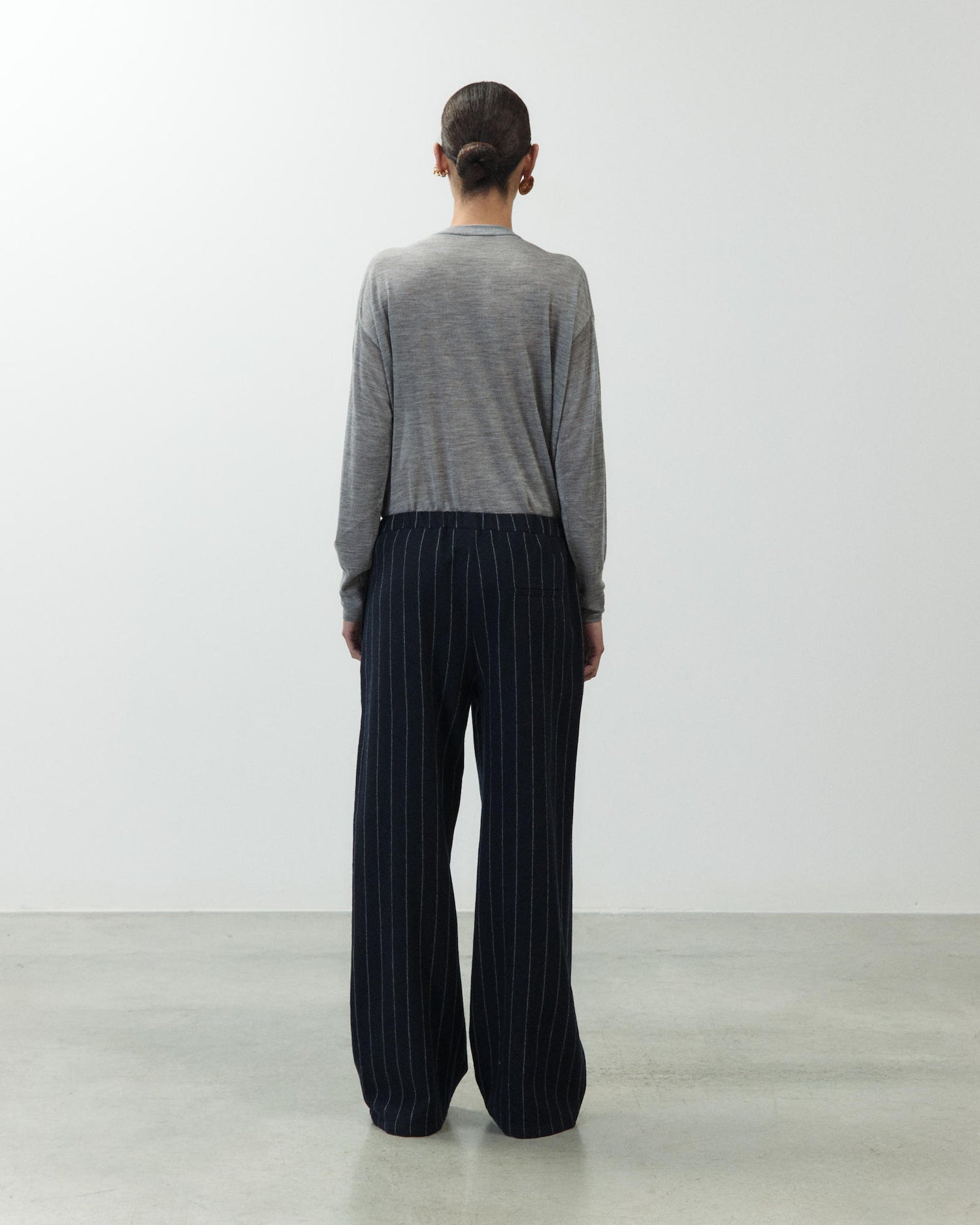PANTALONE GESSATO IN LANA