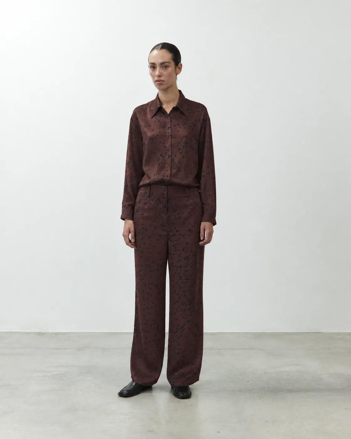 PANTALONE IN SETA STAMPATA
