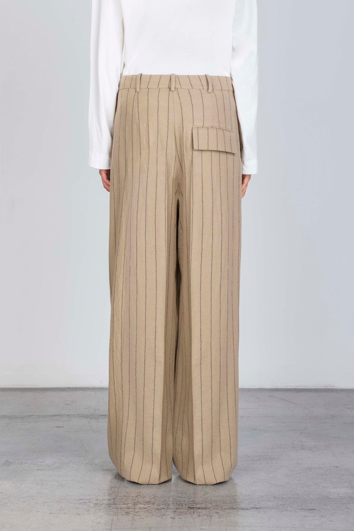 PANTALONE GESSATO IN LANA