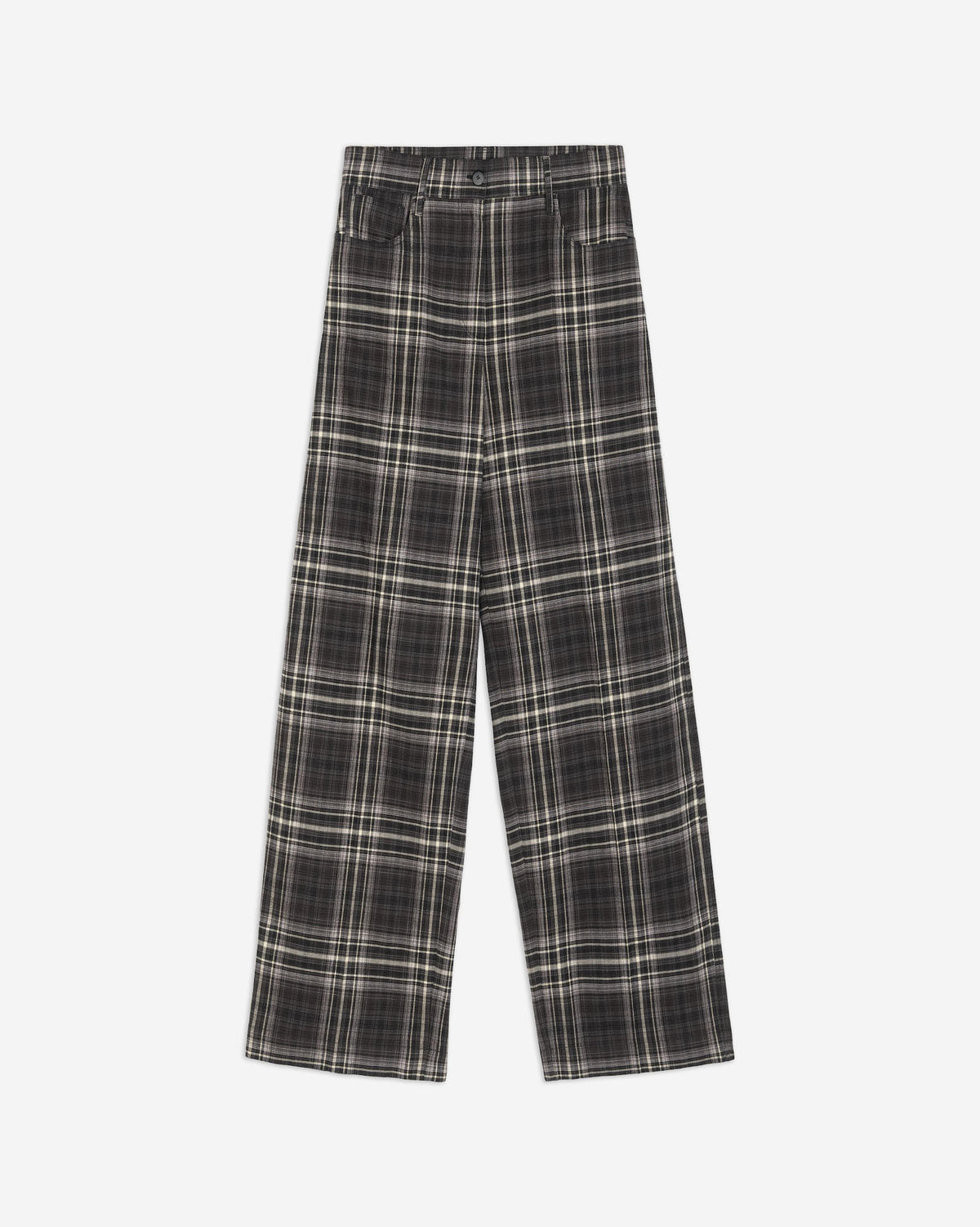 PANTALONE WIDE LEG  A QUADRI