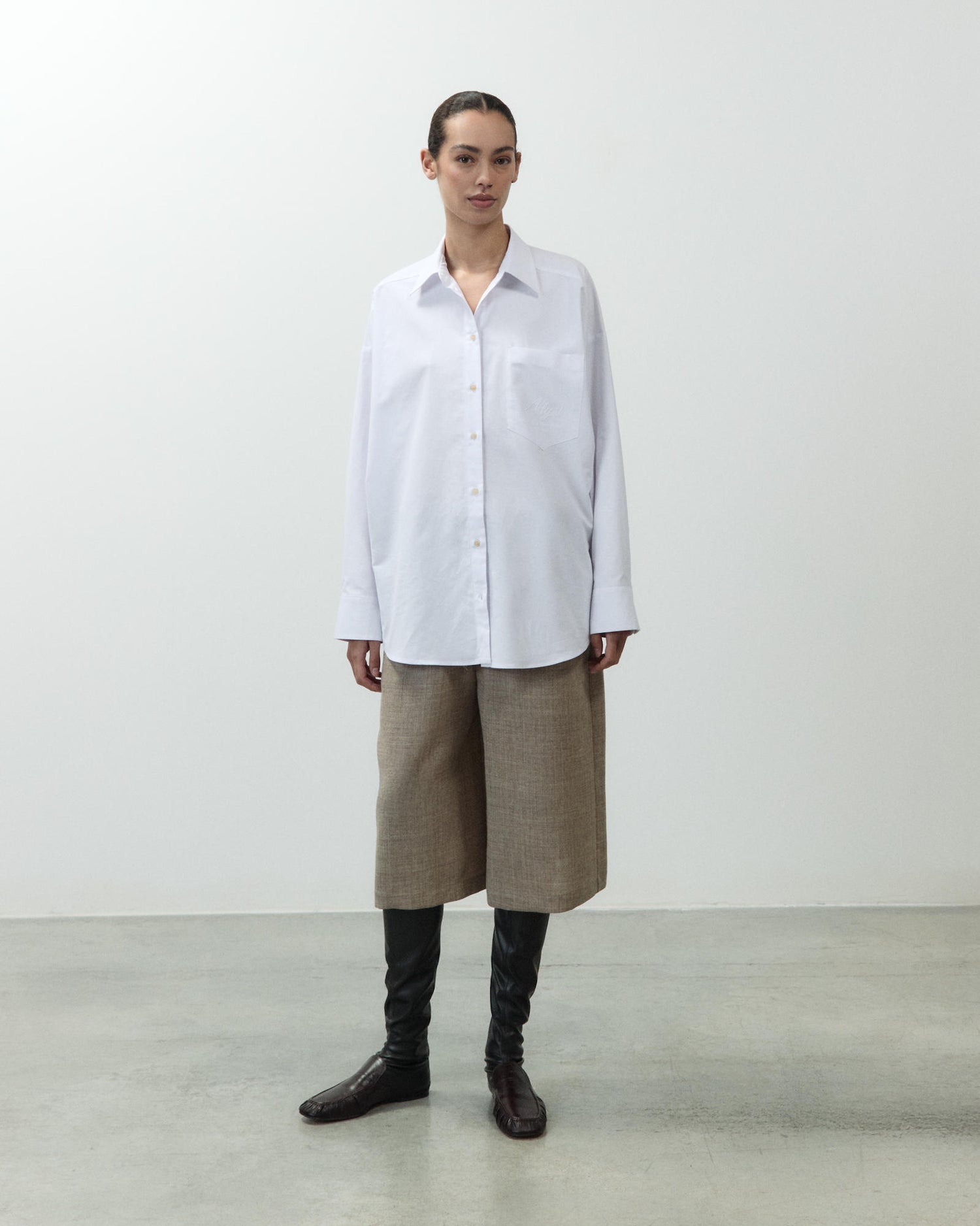 CAMICIA OXFORD CON RICAMO