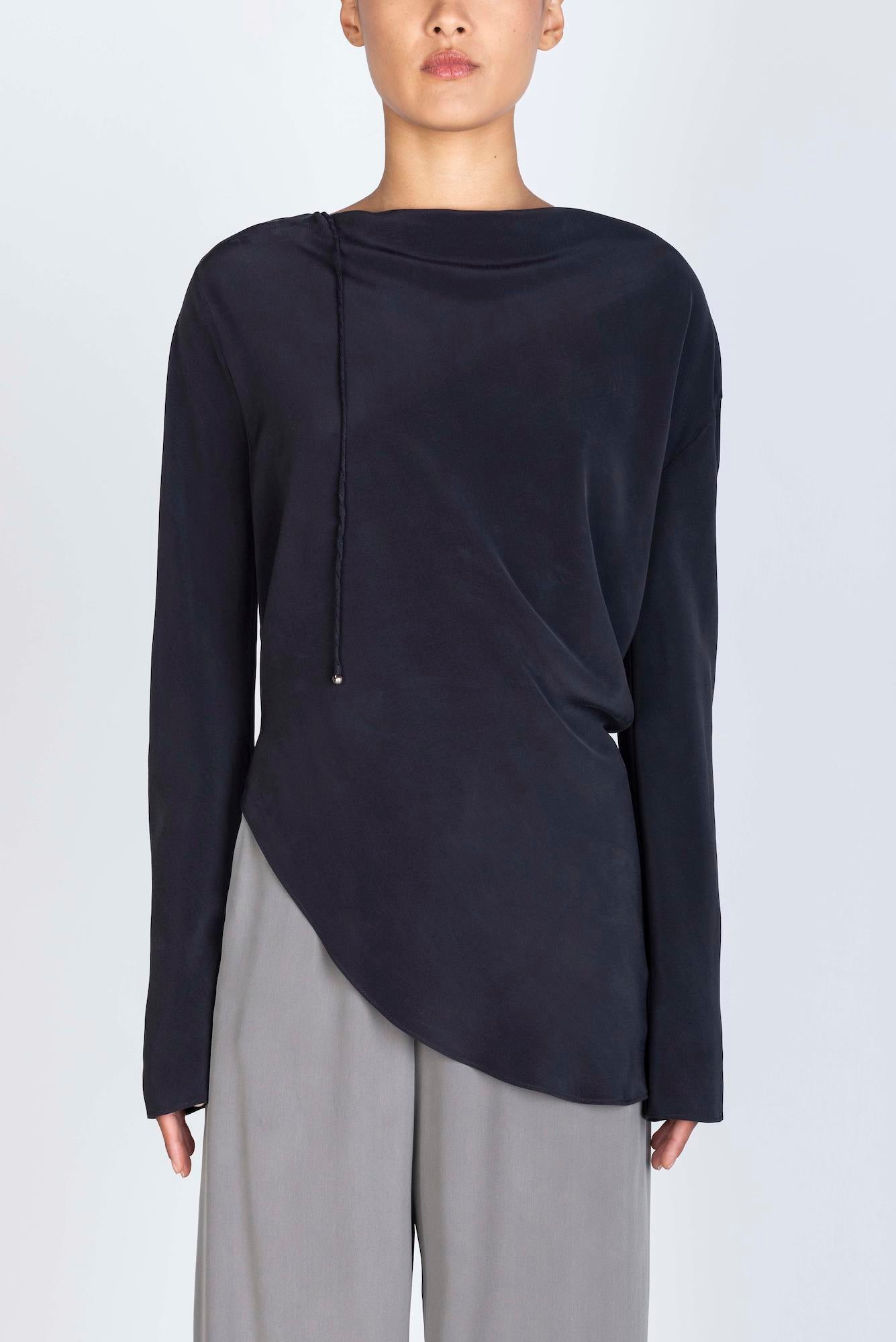 BLUSA ASIMMETRICA CREPE DE CHINE