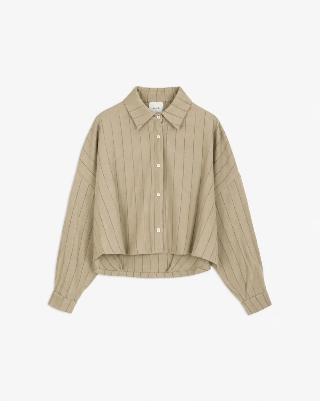 CAMICIA BOXY IN LANA GESSATA