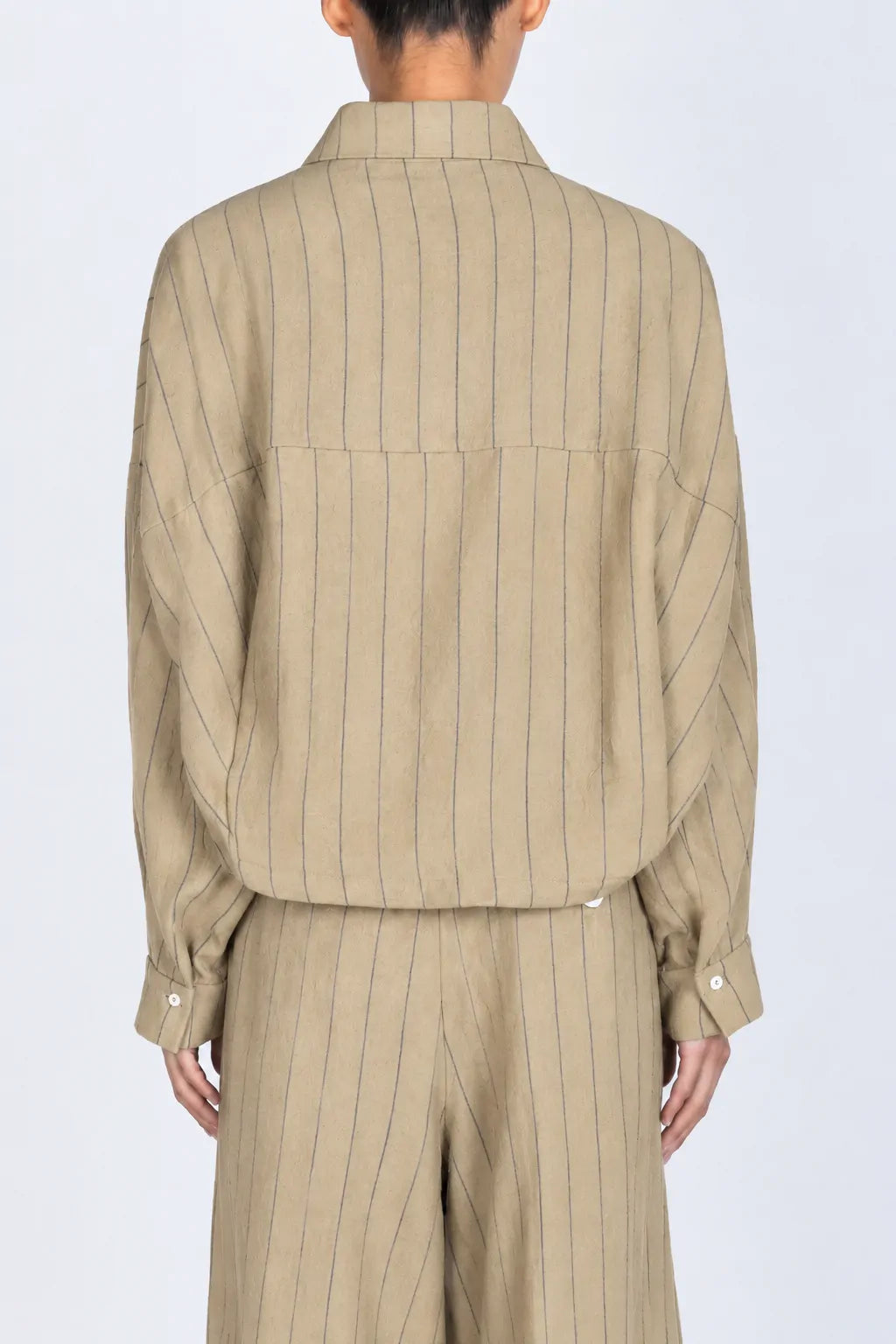 CAMICIA BOXY IN LANA GESSATA