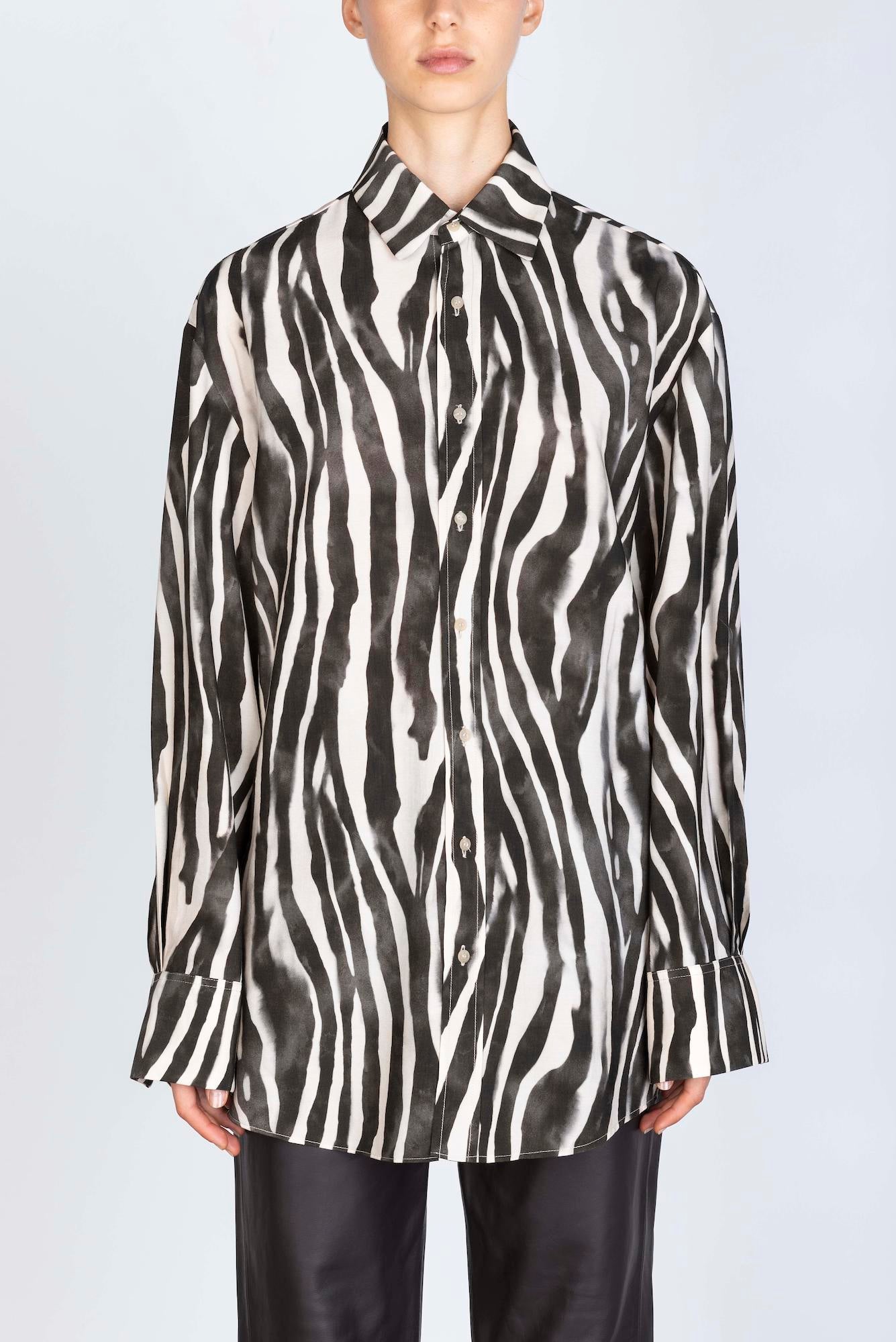 CAMICIA IN VISCOSA STAMPATA