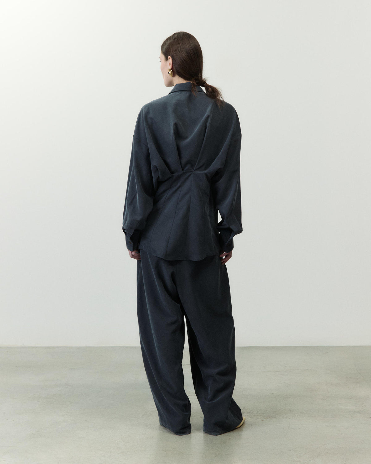 CAMICIA OVERSIZE PLISSETTATA