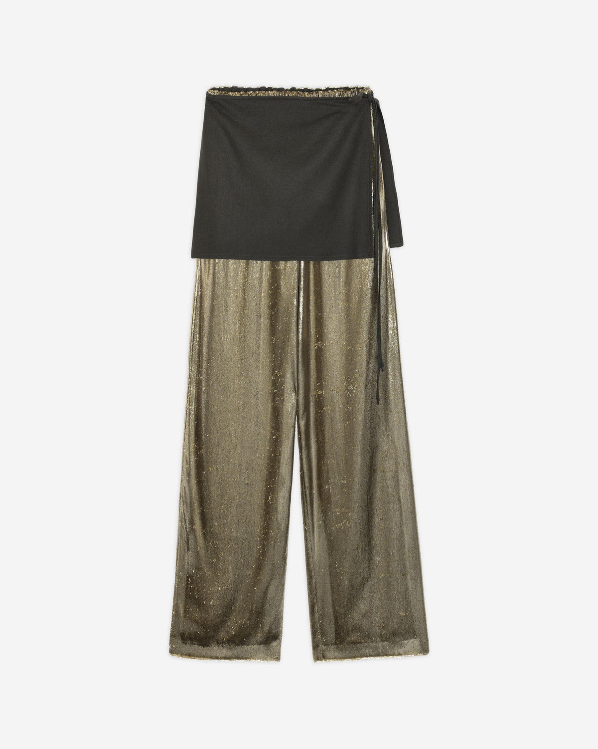 PANTALONE LUREX CON GONNA PAREO