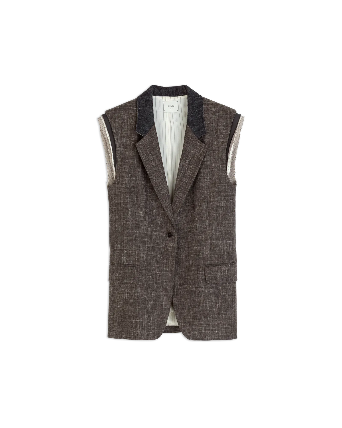 SINGLE-BREASTED WOOL WAISTCOAT