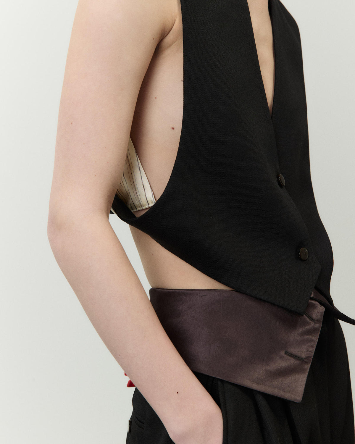 GILET CROPPED IN LANA