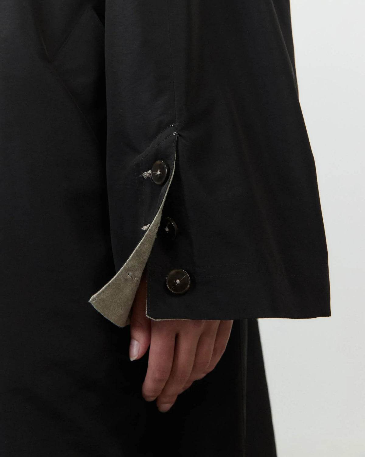 NYLON AND FLANNEL TRENCH COAT