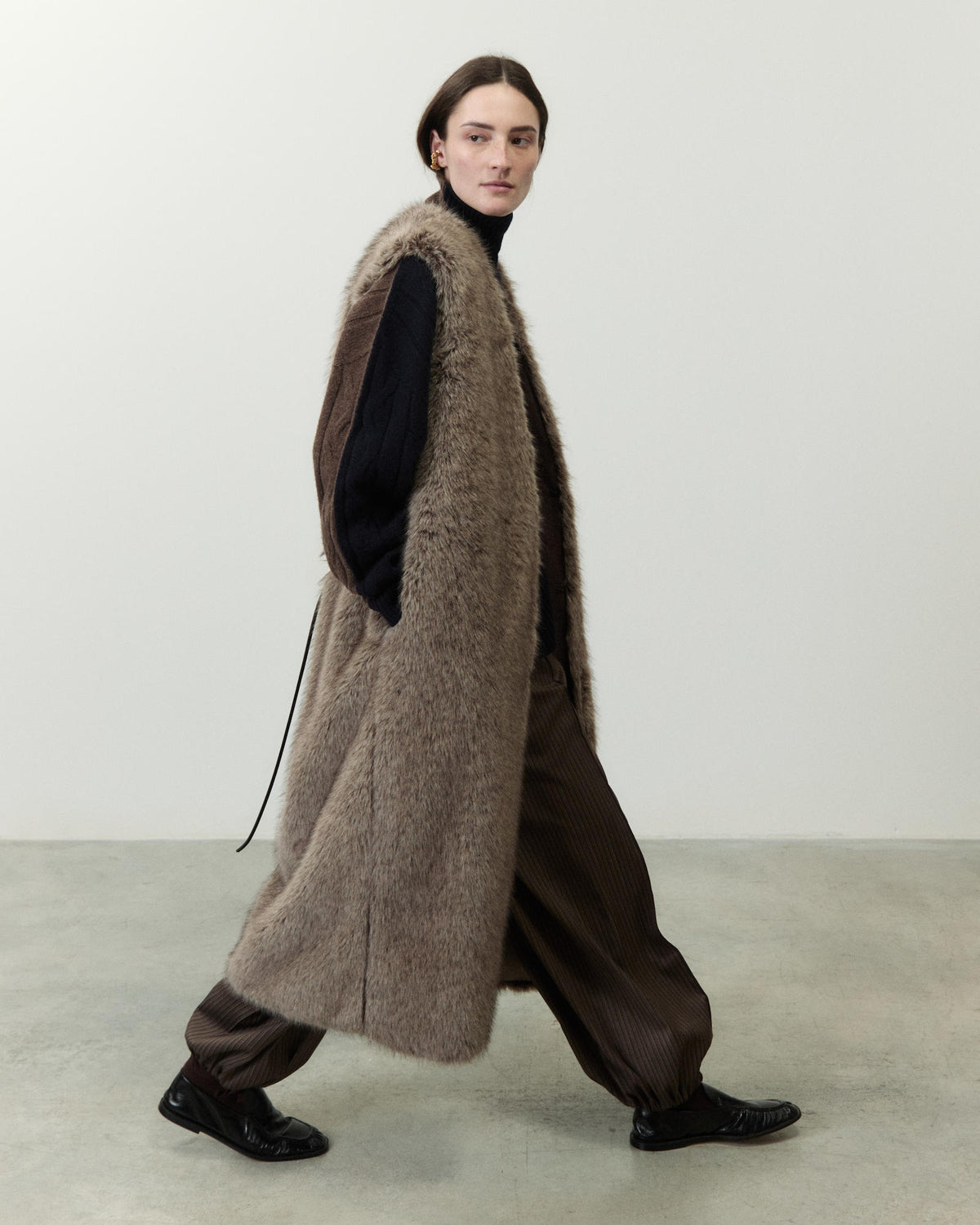 GILET LUNGO ECO FUR