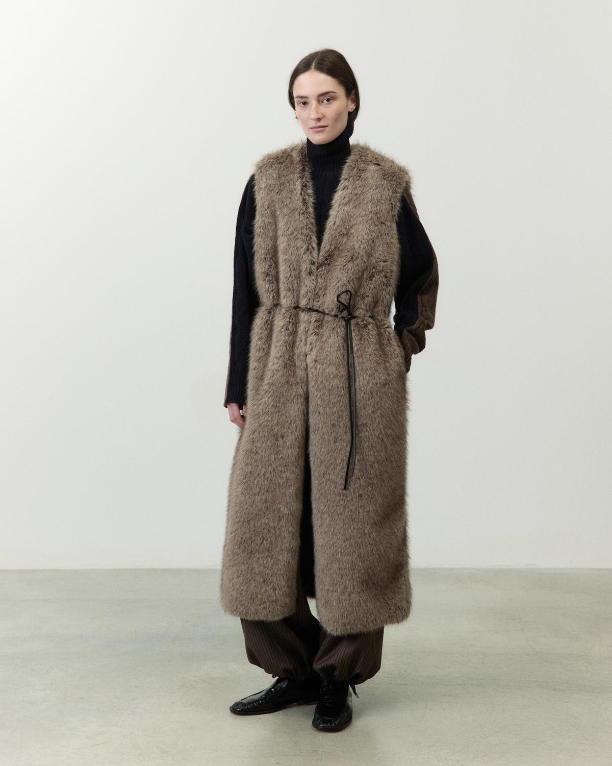 GILET LUNGO ECO FUR