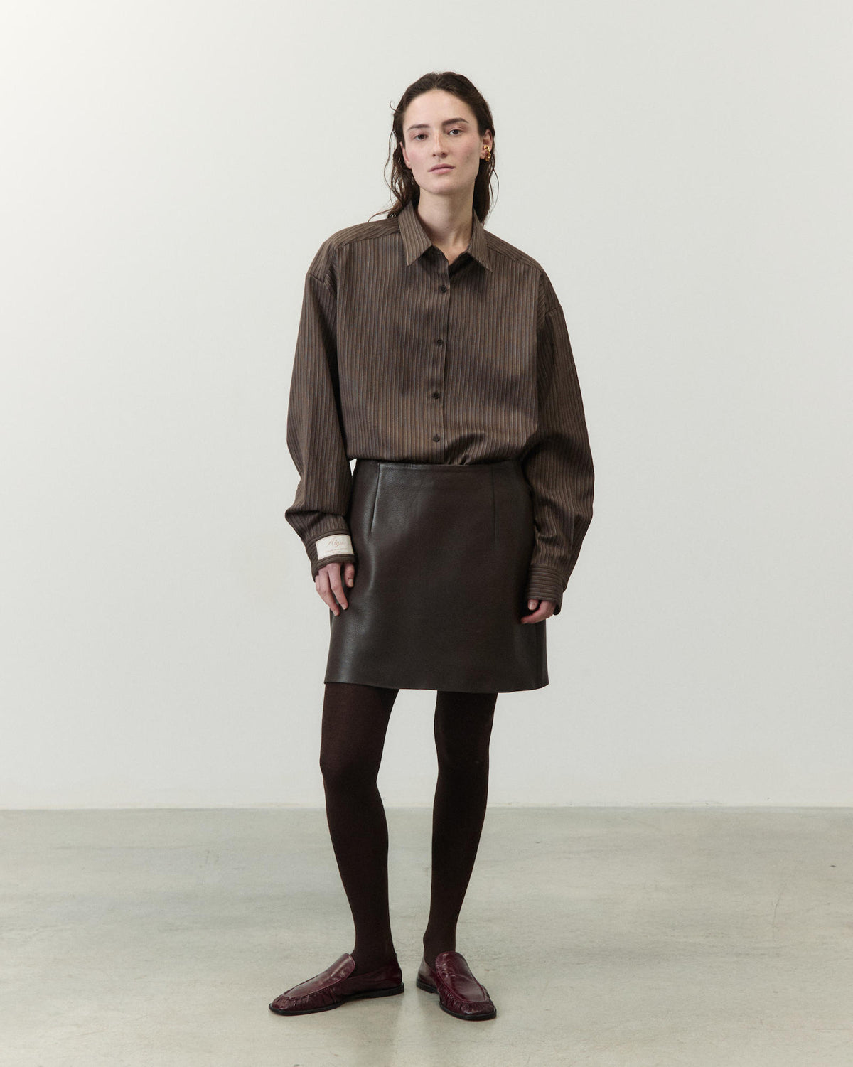 LEATHER MINISKIRT