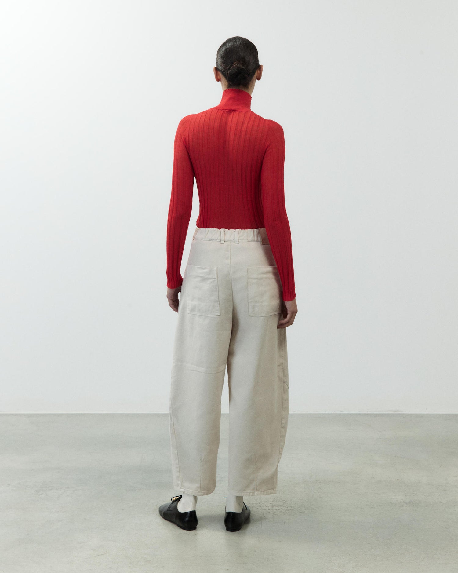 PANTALONE BARREL IN COTONE