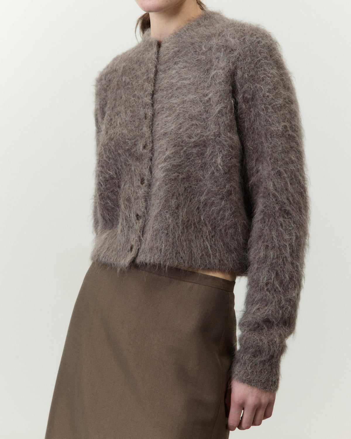 CARDIGAN IN LANA SPAZZOLATA