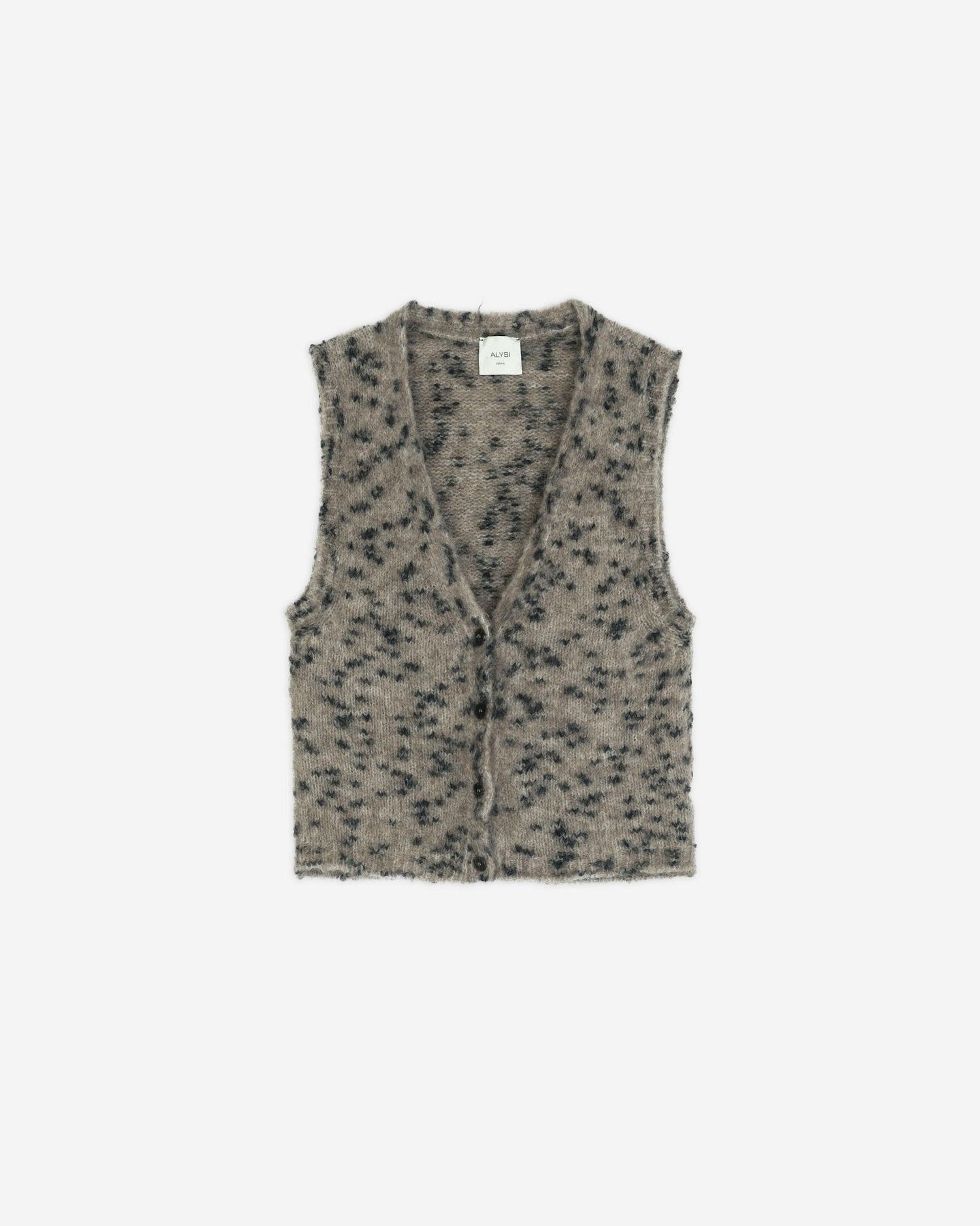 GILET IN MOHAIR MELANGE