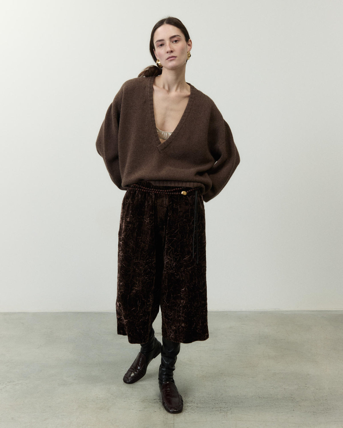 PULLOVER SCOLLO A V LANA
