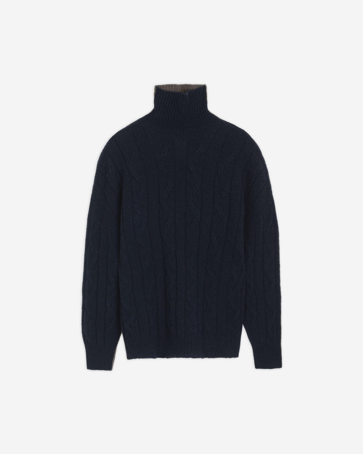 PULLOVER COLLO ALTO BICOLOR