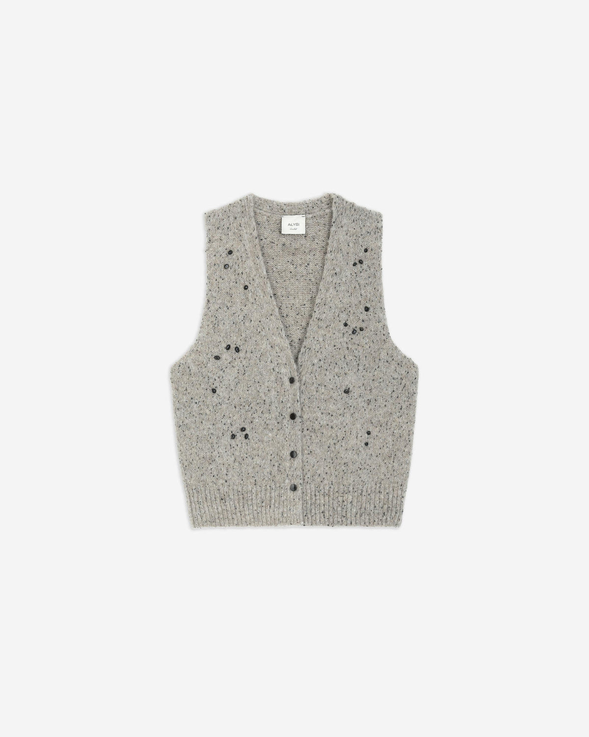 GILET MÉLANGE CON RICAMO