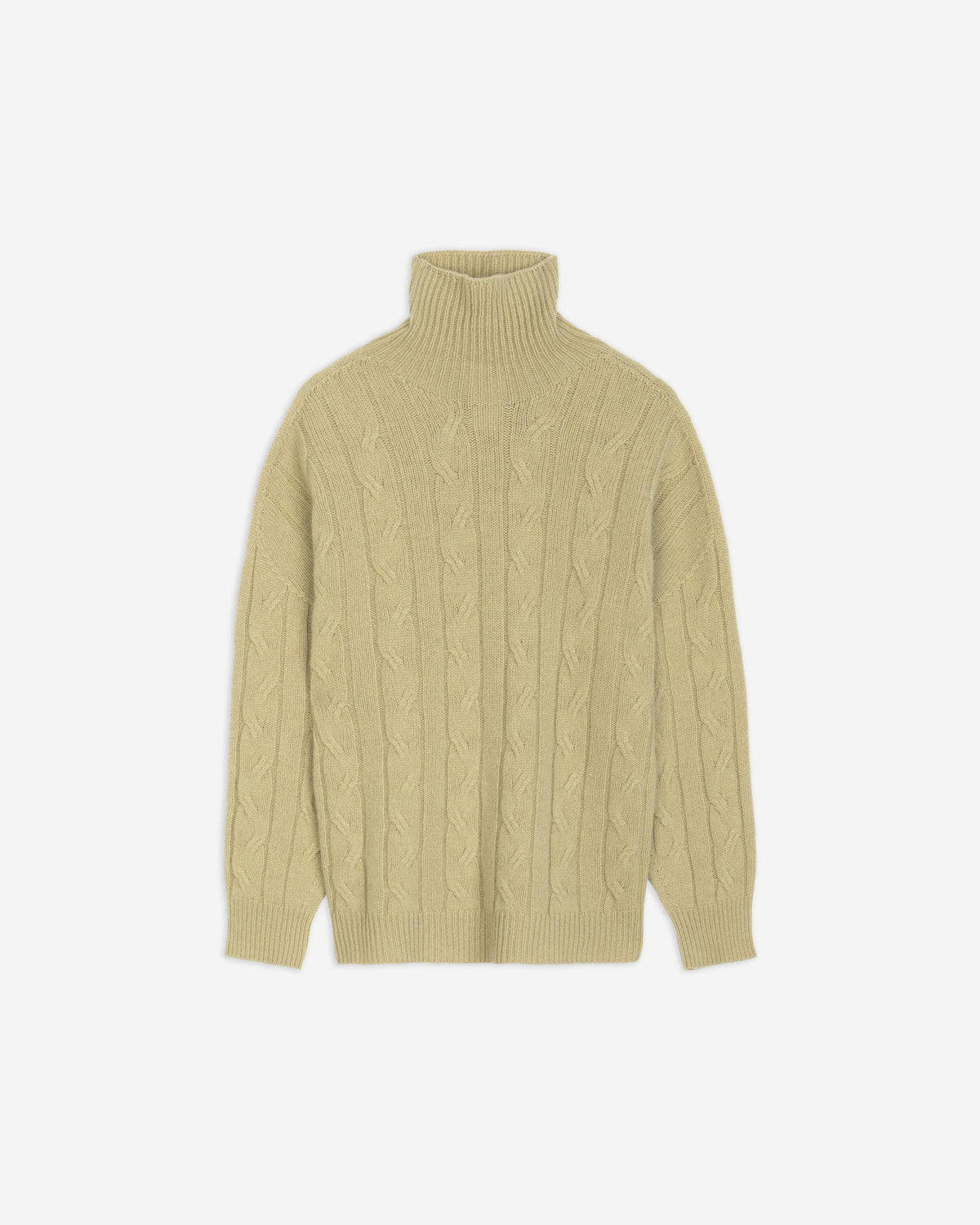 PULLOVER COLLO ALTO TRECCE