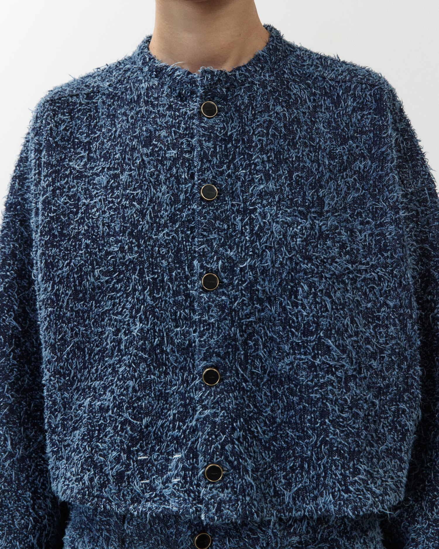 GIACCA DENIM AGUGLIATA S/COLLO